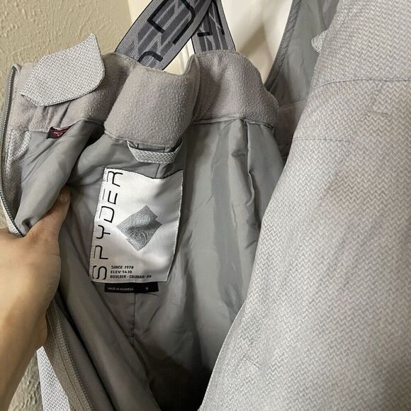 Spyder Womens The Terrain GTX Bib Silver Overalls Ski snowboard insulated Med - Picture 9 of 14